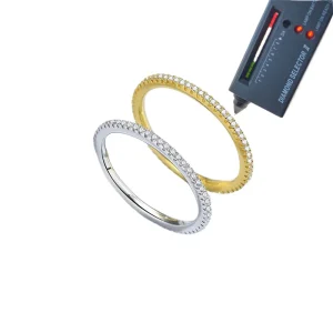 Gold/925 Sterling Silver D Color Moissanite Ring